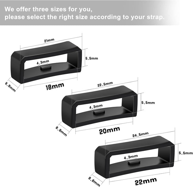 6pcs Watch Strap Holder Loop Silicone Band Keeper Retainer Fastener Ring Parts for Smart Wristband – product detail