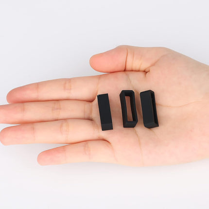 6pcs Watch Strap Holder Loop, Silicone Band Keeper Retainer Fastener Ring Parts for Smart Wristband Replacement - 20mm