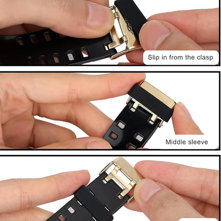 6pcs Watch Strap Holder Loop, Silicone Band Keeper Retainer Fastener Ring Parts for Smart Wristband Replacement - 20mm