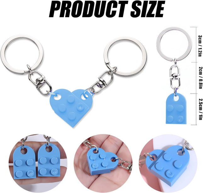 Heart Keychain Set 2pcs Matching Couple Keychains Small Decorations for Party Valentine's Gift Girlfriend – product detail