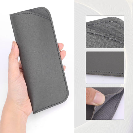 Soft Glasses Cases 7x3 Inch, 6pcs Leather Eyeglasses Case Portable Pouch Sunglasses for Women Men Adults Kids (6 Colors) -