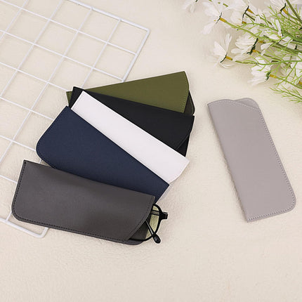 Soft Glasses Cases 7x3 Inch, 6pcs Leather Eyeglasses Case Portable Pouch Sunglasses for Women Men Adults Kids (6 Colors) -