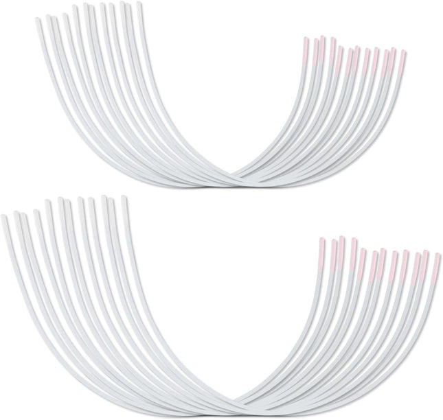 12 Pairs Bra Underwires Metal Underwire Replacement Sturdy Supporters for Bras D Cup E Accessories White