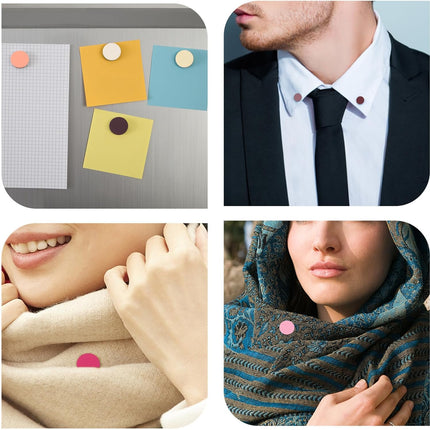 12pcs Hijab Magnetic Pins, Strong Magnets Multi-Purpose Scarf Clasp Pinless Brooch Buttons for Women Scarves Clothes Dress (Color A) Color a -