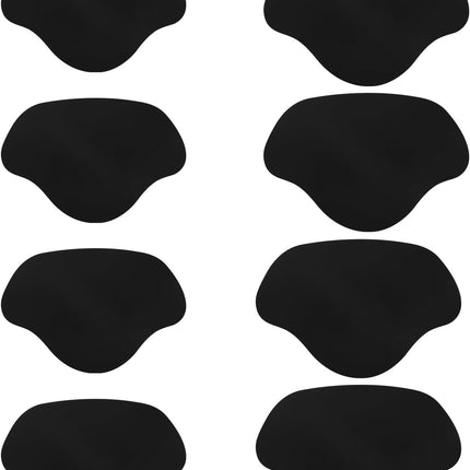 8pcs Shoe Heel Repair, Self-Adhesive Hole Repair Patch for Back of Shoes Holes, Leather Cushion Inserts, Inside Sneaker Patches Kit Boot Sport Mesh (Black) -