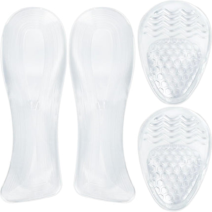 Weight Shifting Insoles for High Heels, Gel Soft Heel Inserts Self-Adhesive Anti-Slip Transparent Shoe Women -