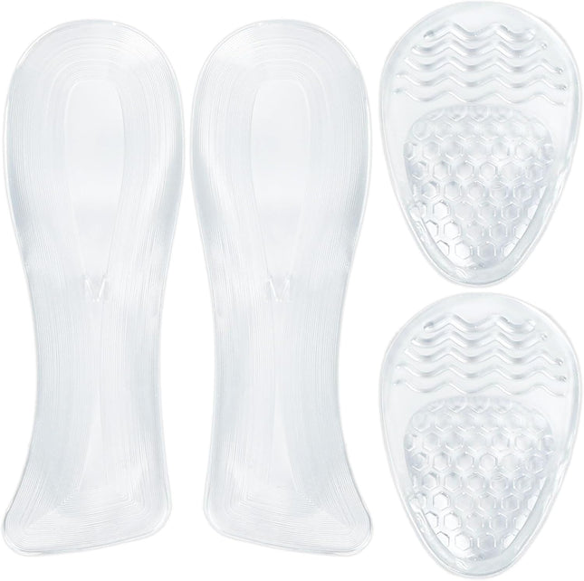 Weight Shifting Insoles for High Heels Gel Soft Heel Inserts Self-Adhesive Anti-Slip Transparent Shoe Women