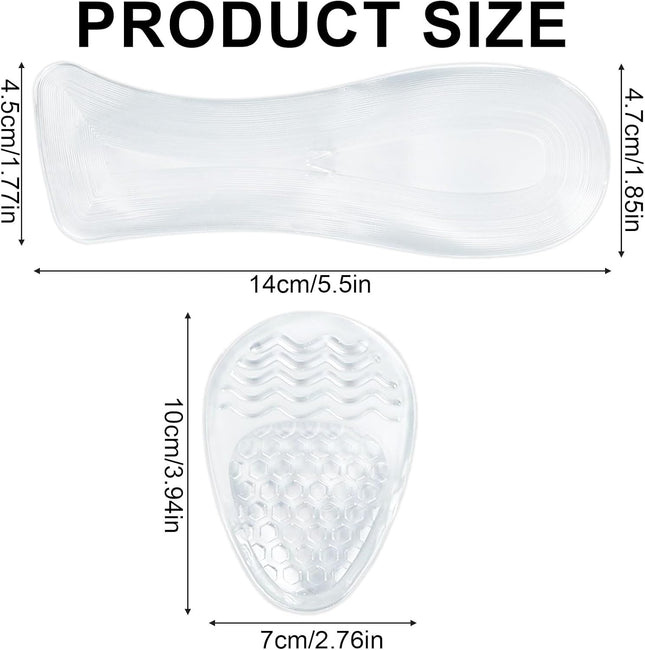 Weight Shifting Insoles for High Heels Gel Soft Heel Inserts Self-Adhesive Anti-Slip Transparent Shoe – product detail