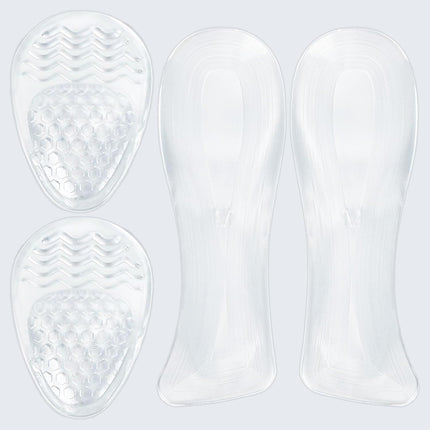 Weight Shifting Insoles for High Heels, Gel Soft Heel Inserts Self-Adhesive Anti-Slip Transparent Shoe Women -