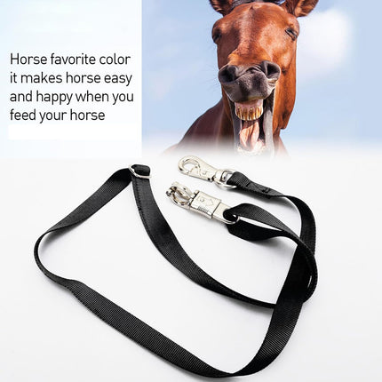 Cross Ties for Horse, 4 Pack Adjustable Nylon Horse Trailer Tie with Panic Snap and Bull Snap,Adjustable Length from 44.5-78.5 Inch,Black -