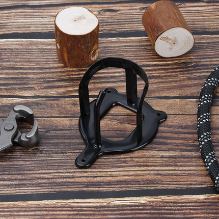 6 Counts Horse Bridle Rack Bracket Hooks Metal Halter Hanger with Tubes and Screws for Barn Supplies, Black -