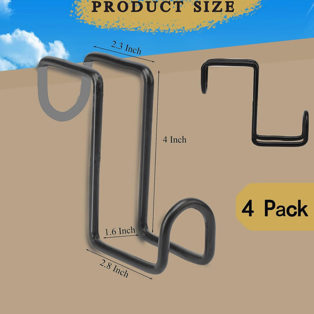 4PCS 4 Inch Tack Hook Heavy Duty Metal Bridle Hooks Water Bucket Hanger for Hanging Horse Bridles Halter – product detail