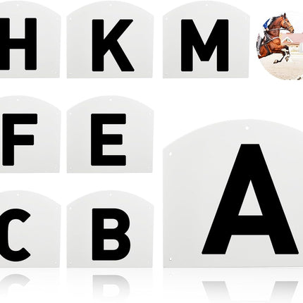 8Pcs Wall Mount Dressage Letters Arena Markers, for Equestrian Athletes and Events Includes A,B,C,E,F,H,K,M -