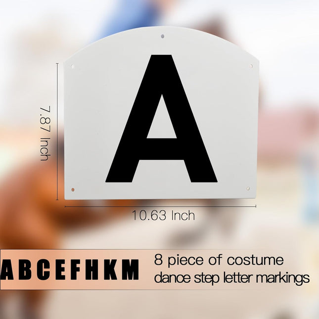 8Pcs Wall Mount Dressage Letters Arena Markers for Equestrian Athletes and Events Includes A B C E F H K M – product detail