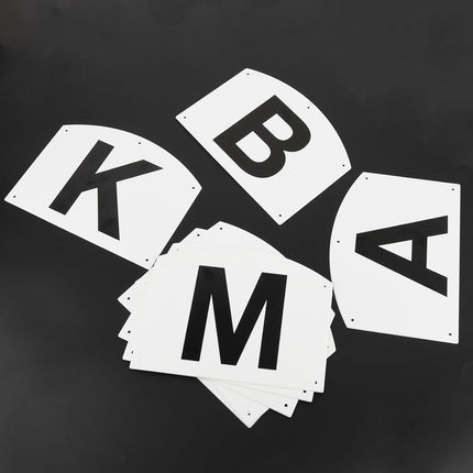 8Pcs Wall Mount Dressage Letters Arena Markers, for Equestrian Athletes and Events Includes A,B,C,E,F,H,K,M -