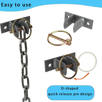 4 Pcs Water Bucket Hook with Pin Heavy Duty Wall Mounted Equestrian Hooks Hangers for Horse Stall Stable Barn -