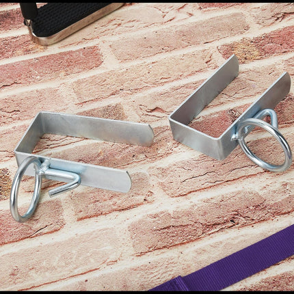 2 Pcs Water Bucket Hook Heavy Duty Portable Equestrian Hooks Hangers for Horse Livestock,Hang on Stall Walls or Doors -