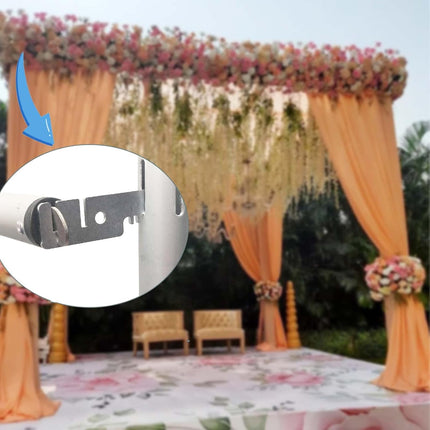 2Pcs 3inch Double Crossbar Hanger Backdrop Valance for Pipe and Drape Stand -