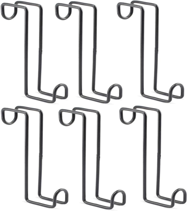 6Pack 8 Inch Tack Hook Heavy Duty Metal Over Rail Hooks Stall for Hanging Horse Bridles Halters and Buckets