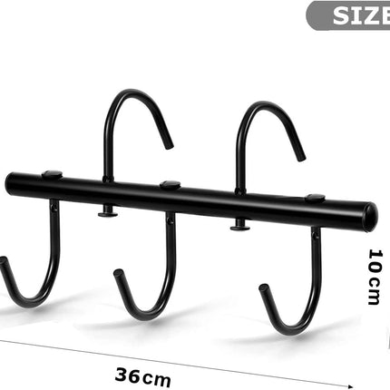 1Pcs Tack Rack with Swivel Hooks,5 Hook Portable Bridle Hooks Hangers for Horse Holder Stall Barn and Fence(Black) -