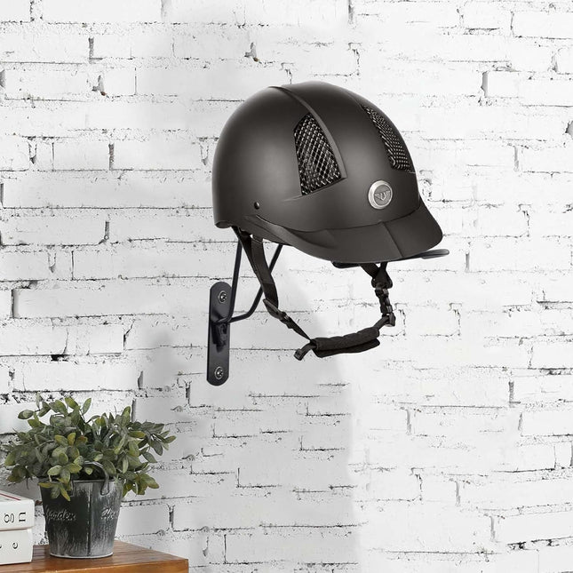 Wall Mounted Equestrian Helmet Rack Metal Holder for Motorcycle Bike Baseball – product detail
