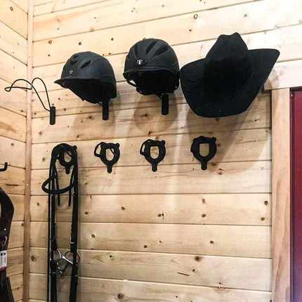 Wall Mounted Equestrian Helmet Rack,Metal Holder for Motorcycle Bike Baseball -