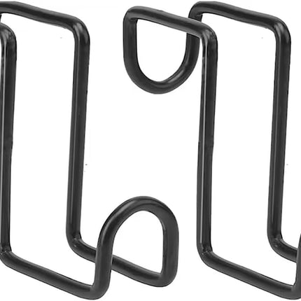 2PCS 4 Inch Tack Hook Heavy Duty Metal Birdle Water Bucket Hanger for Hanging Horse Bridles,Halter and Buckets(Black) -