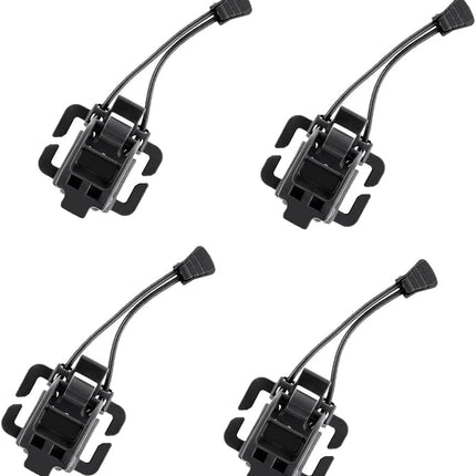 4 Pieces Tactical Gear Molle Clips Attachments Multifunction Hanging Buckle for Backpack Vest Black -