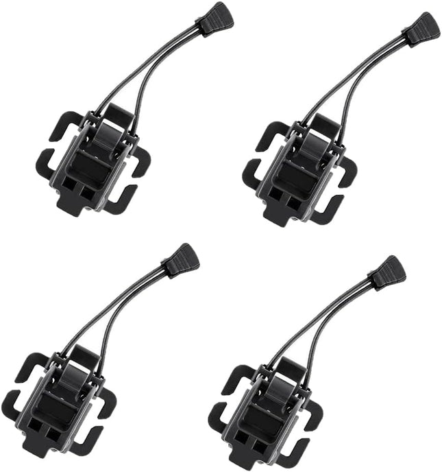 4 Pieces Tactical Gear Molle Clips Attachments Multifunction Hanging Buckle for Backpack Vest Black