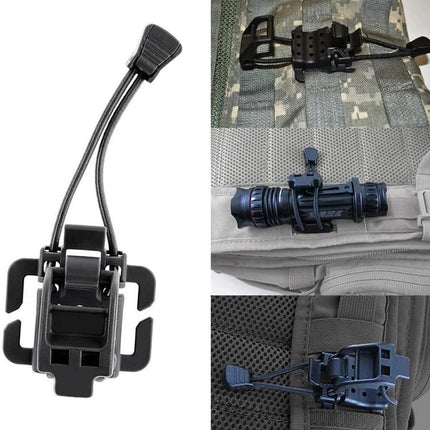 4 Pieces Tactical Gear Molle Clips Attachments Multifunction Hanging Buckle for Backpack Vest Black -