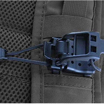 4 Pieces Tactical Gear Molle Clips Attachments Multifunction Hanging Buckle for Backpack Vest Black -