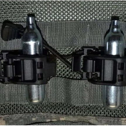 4 Pieces Tactical Gear Molle Clips Attachments Multifunction Hanging Buckle for Backpack Vest Black -