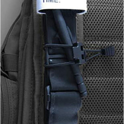 4 Pieces Tactical Gear Molle Clips Attachments Multifunction Hanging Buckle for Backpack Vest Black -