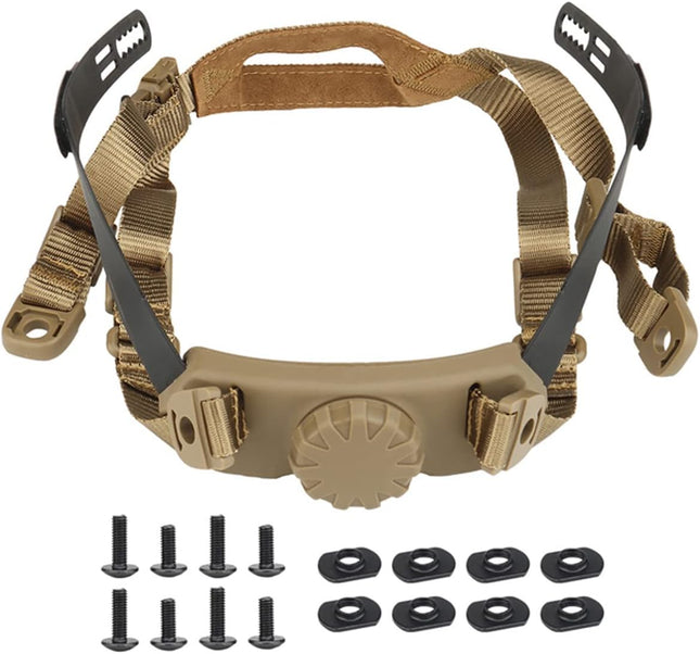 Tactical Helmet Strap Adjustable Chin Inner Suspension System with Bolts and Screws for Fast MICH IBH
