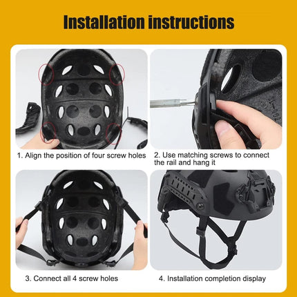 Tactical Helmet Strap Adjustable Chin Inner Suspension System with Bolts and Screws for Fast MICH IBH Airsoft Helmets khaki -