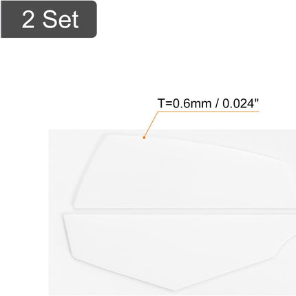 Rounded Curved Edges Mouse Feet Skates Pads 0.6mm for G600 Gaming Replacement White 2Pcs/2 Set -