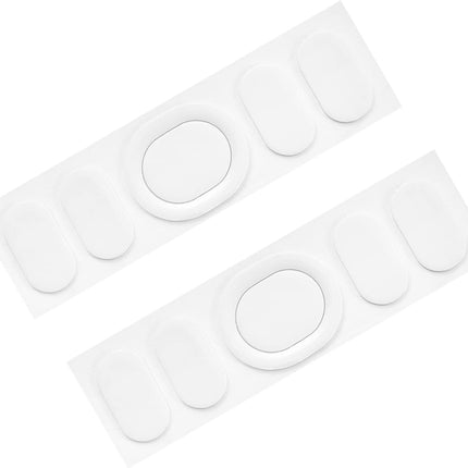 Rounded Curved Edges Mouse Feet Skates Pads 0.6mm w Cleaning Paper for G102/G Pro Wired Gaming Replacement White 5Pcs/2 Set -
