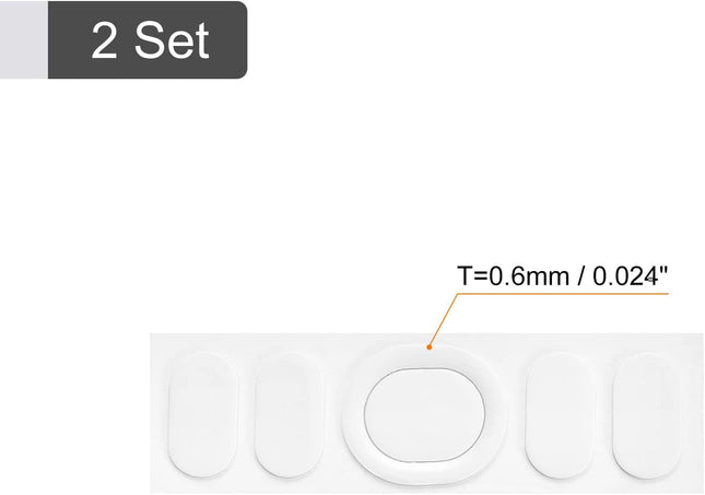 Rounded Curved Edges Mouse Feet Skates Pads 0.6mm w Cleaning Paper for G102/G Pro Wired Gaming Replacement – product detail