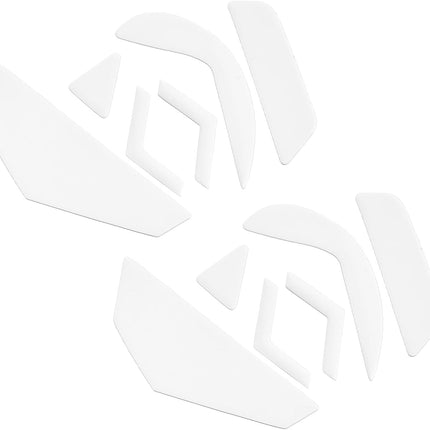 Rounded Curved Edges Mouse Feet Skates Pads 0.6mm w Cleaning Paper for G502 Wired Gaming Replacement White 6Pcs/2 Set -