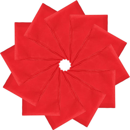 Large Solid Color Bandanas, Bulk Blank Head Bandannas Multifunctional Headband Scarf Neckerchief for Women and Men Red -
