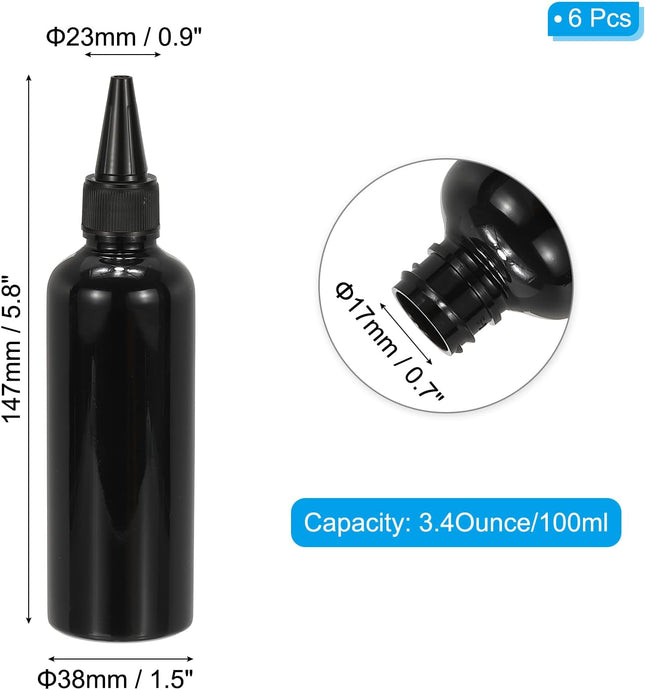 Plastic Applicator Bottle 6 Pcs 3.4oz(100ml) Leak Proof Refillable Empty Dispenser Container – product detail