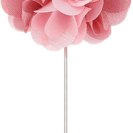 Flower Boutonnieres Pin, Lapel Pin for Men Camellia Wedding Graduation Anniversary Brooch Outfit Accessories Dark Pink/Light Pink -