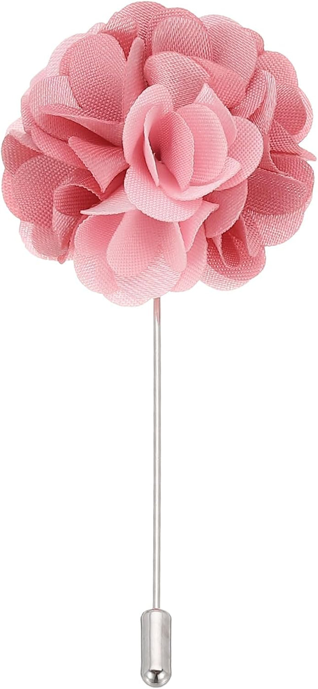 Flower Boutonnieres Pin Lapel Pin for Men Camellia Wedding Graduation Anniversary Brooch Outfit Accessories
