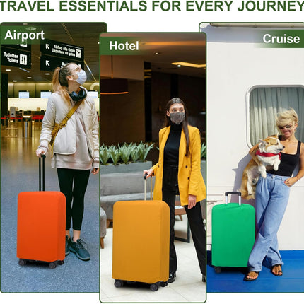 Luggage Cover, Suitcases Covers Elastic Carry on Protector Washable Scratch-Resistant Fits 22-24 Inch for Travel Business Trips, Violet inch