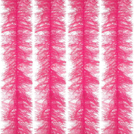 5Ft Feather Boa, 4 Pcs Artificial Fluffy Boas Party Decorations for DIY Crafts, Wedding Costume, Christmas, Concert, Halloween, Home Decor, Pink