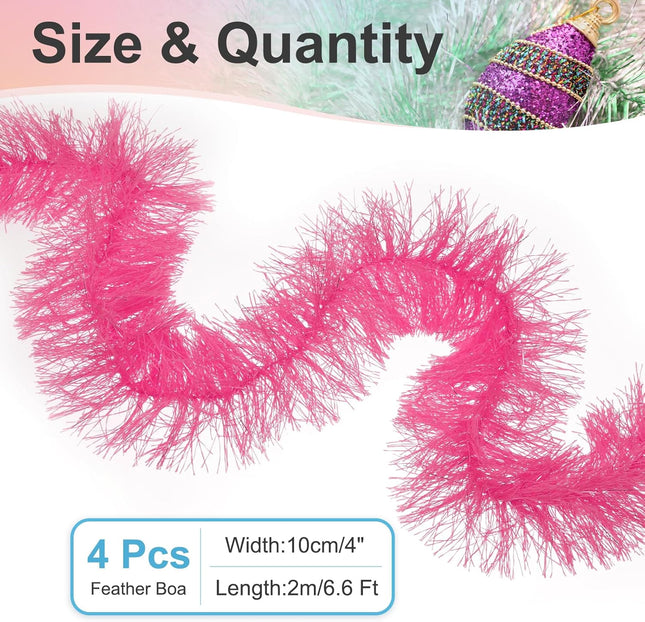 5Ft Feather Boa 4 Pcs Artificial Fluffy Boas Party Decorations for DIY Crafts Wedding Costume Christmas – product detail