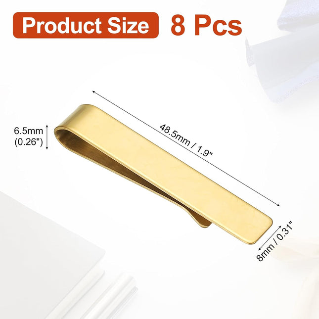 Skinny Tie Clips Stainless Steel Clips for Men Wedding Gold – product detail
