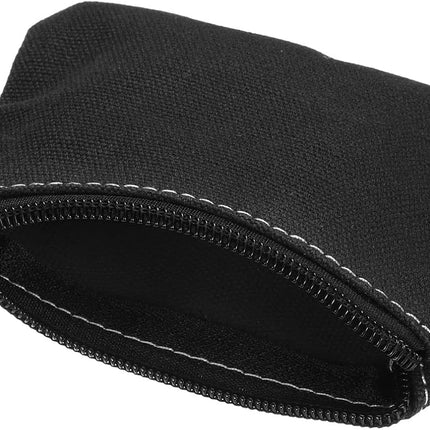 3" x 5" Coin Purse Pouch, Change Purses Small Organizer Bags with Zipper Canvas for Home, Black -
