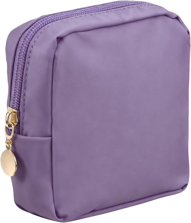 Polyester Makeup Bags Square Small Cute Cosmetic Zipper Pouch Purse Reusable Storage Organizer Waterproof