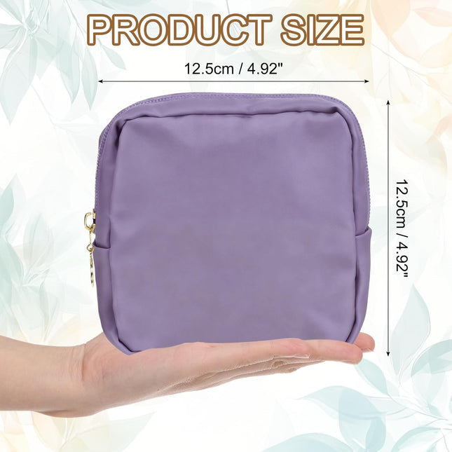 Polyester Makeup Bags Square Small Cute Cosmetic Zipper Pouch Purse Reusable Storage Organizer Waterproof – product detail
